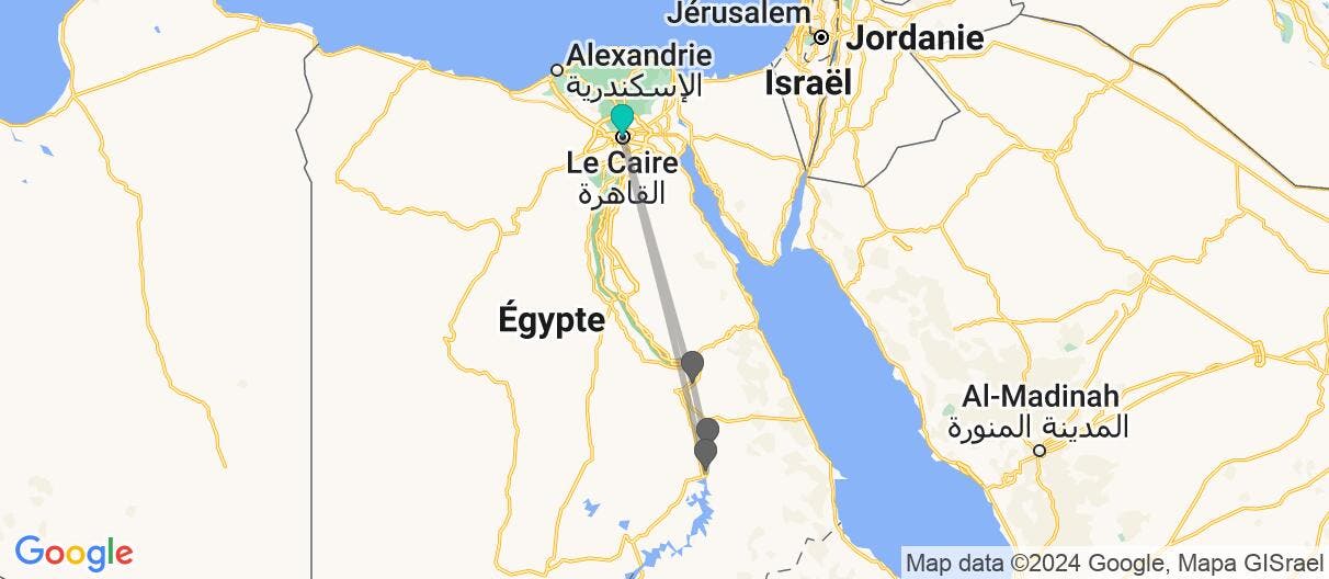 Map of Pyramides et croisière sur le Nil 